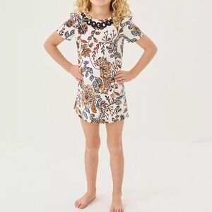 Lilly Pulitzer White and Brown Floral Dress